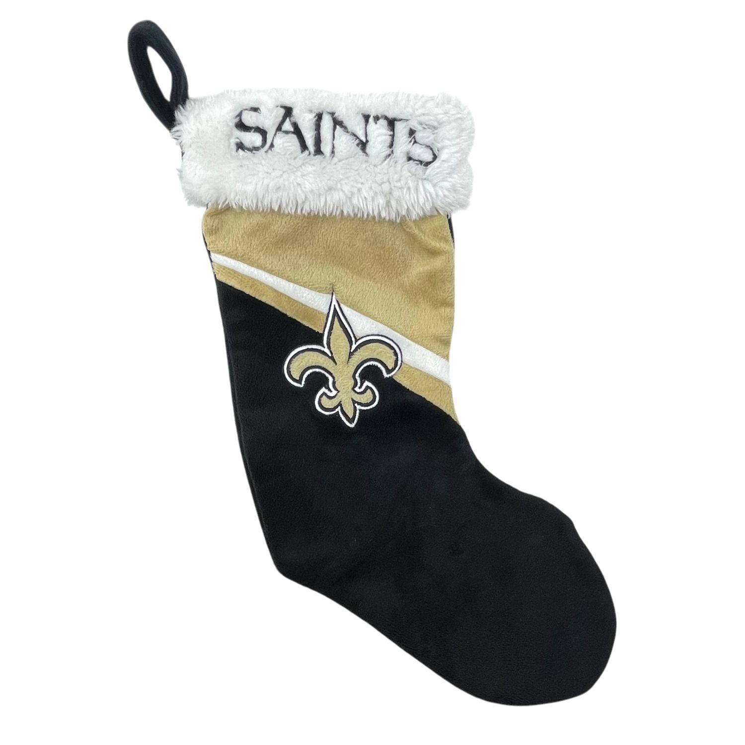 New Orleans Saints Striped Christmas Stocking
