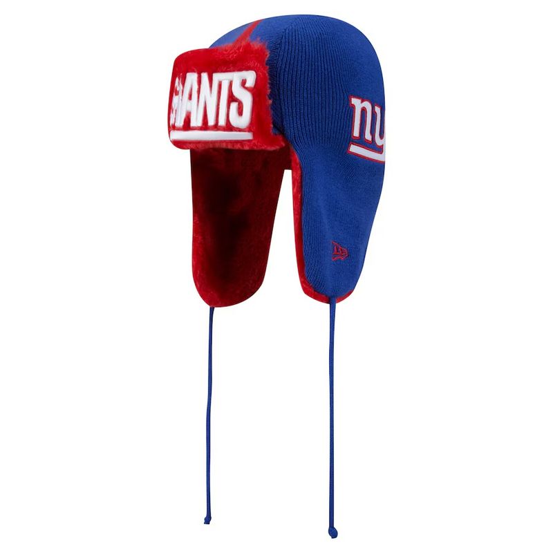 New York Giants Men's Blue New Era Helmet Head Trapper Knit Hat