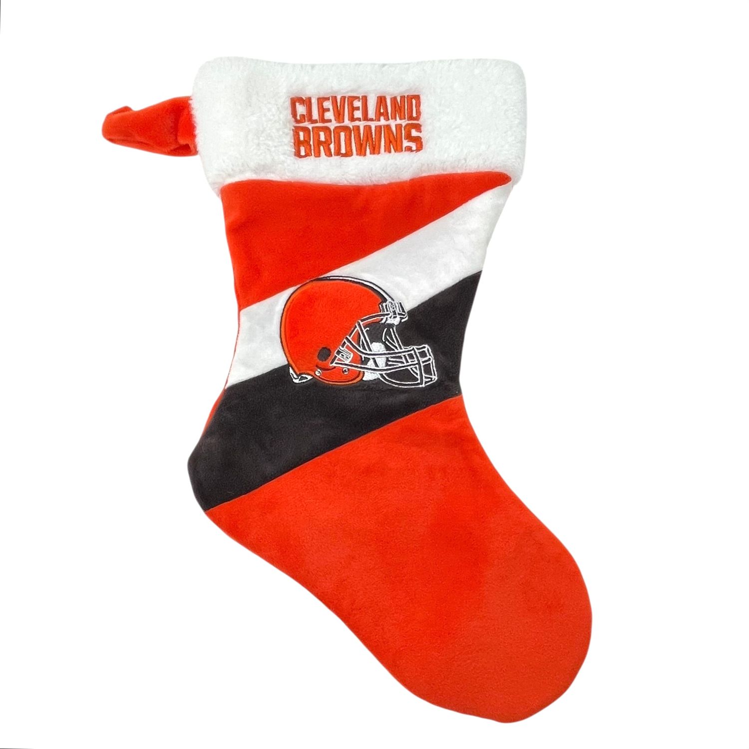 Cleveland Browns Striped Christmas Stocking