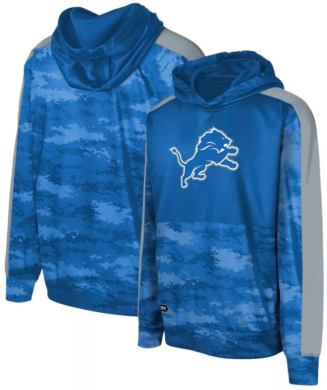 Detroit Lions Men’s Blue Pro Drill Team Apparel Pullover Hoodie