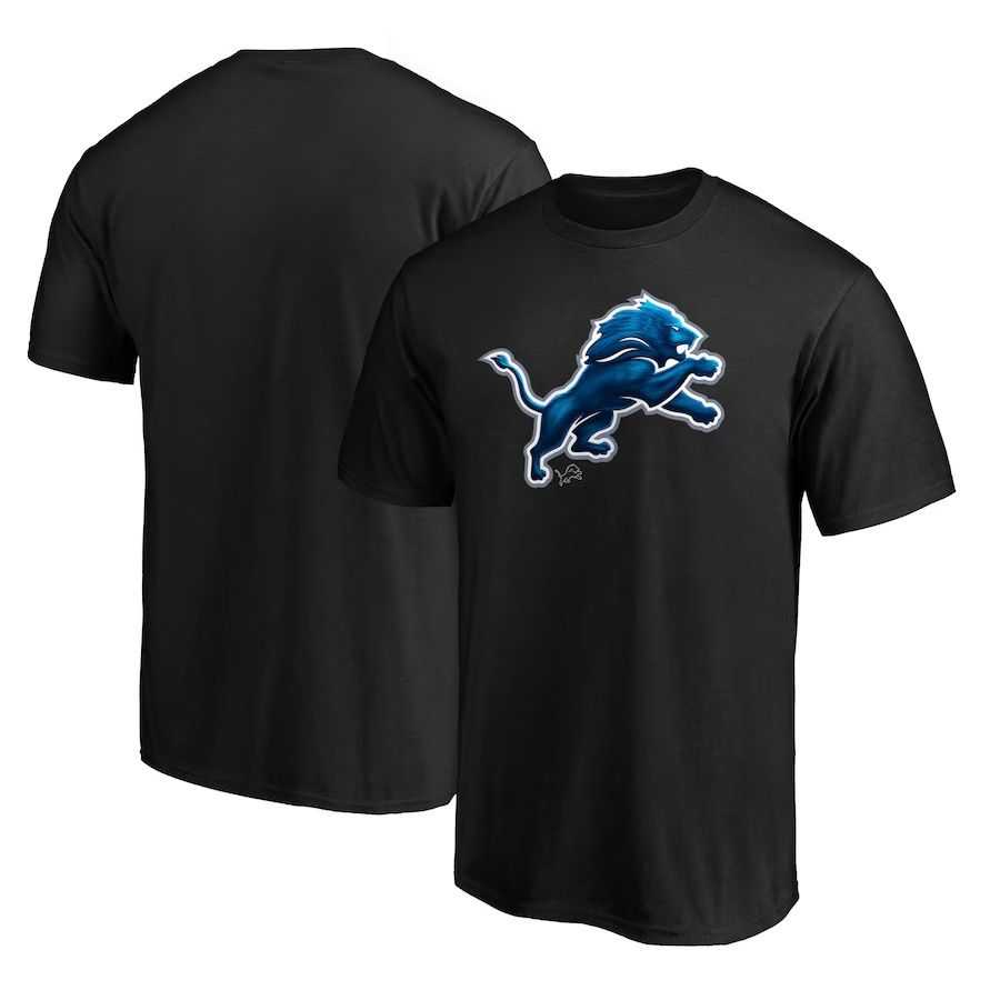 Detroit Lions Men’s Midnight Black Fanatics Mascot T-Shirt