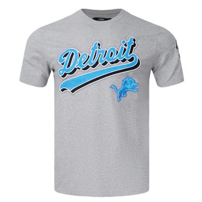 Detroit Lions Men’s Gray Script Tail Pro Standard T-Shirt