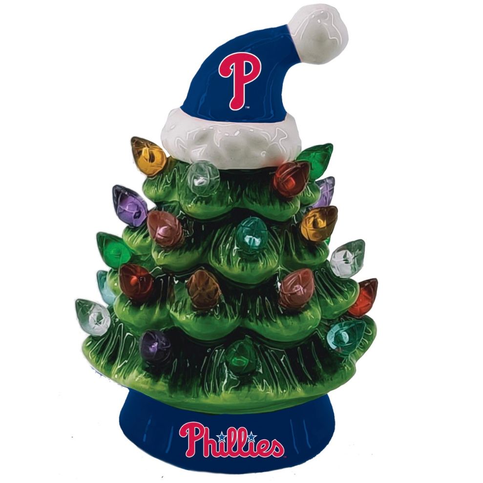 Philadelphia Phillies 4" Ceramic LED Christmas Tree