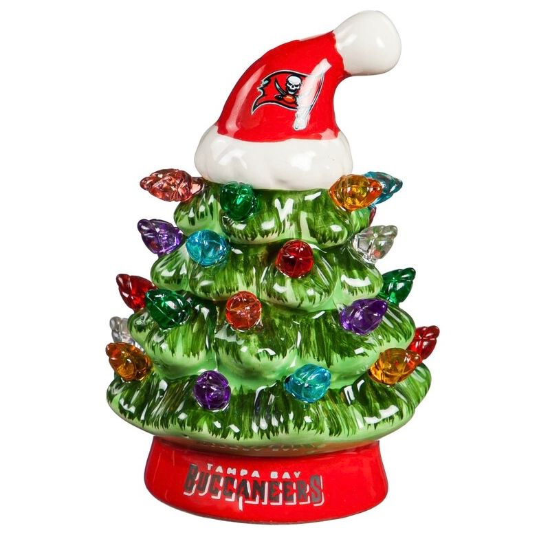 Tampa Bay Buccaneers 4" Ceramic LED Christmas Tree