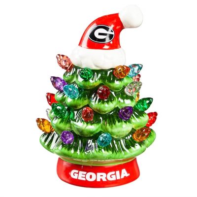 Georgia Bulldogs 4 Georgia Bulldogs 4" Ceramic LED Christmas Tree