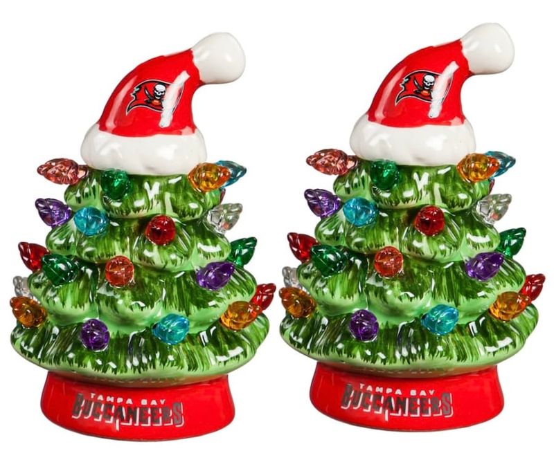 Tampa Bay Buccaneers 4" Ceramic LED Christmas Tree