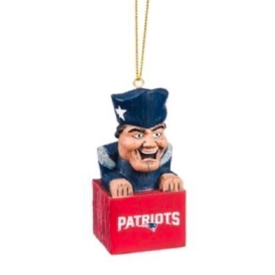 New England Patriots Tiki Mascot Ornament