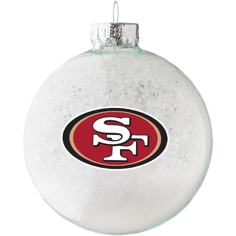 San Francisco 49ers Glass Snowball Ornament