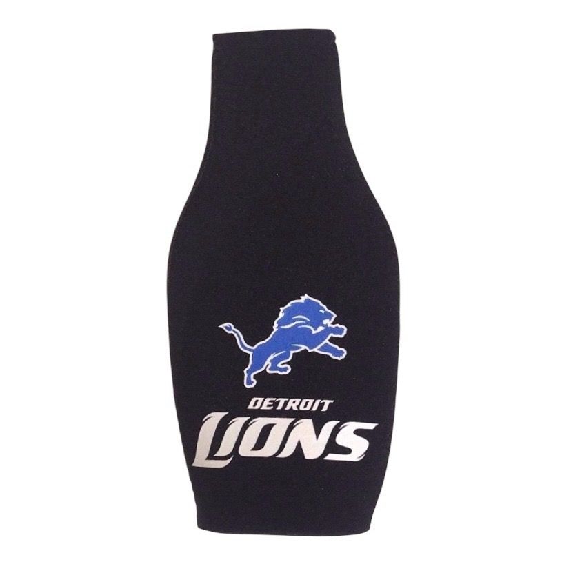 Detroit Lions Black 12 Ounce Bottle Cooler