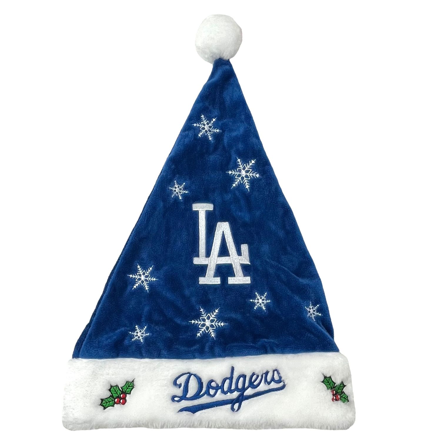 Los Angeles Dodgers Snowflake Santa Hat