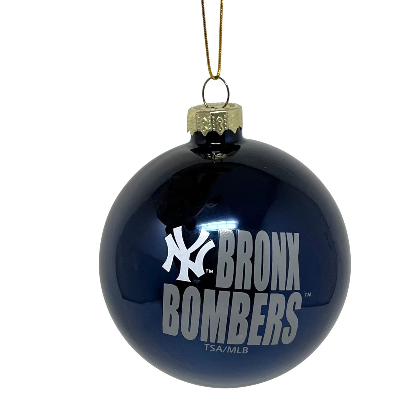 New York Yankees Glass Snowball Ornament