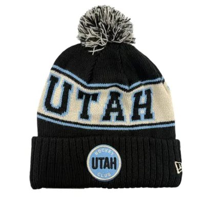 Utah Hockey Club Men's New Era Cuffed Pom Knit Hat Utah Hockey Club Men's New Era Cuffed Pom Knit Hat