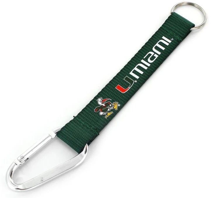 Miami Hurricanes Carabiner Lanyard Keychain