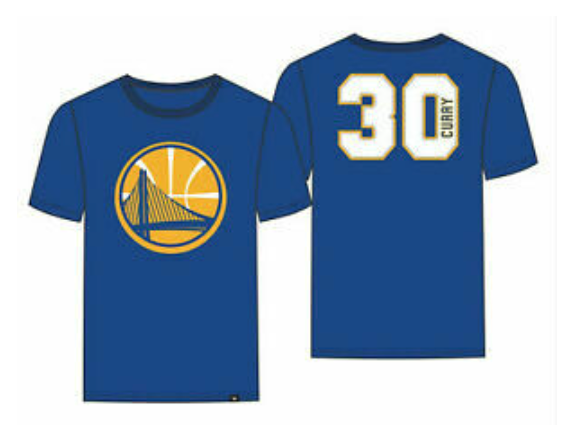 Golden State Warriors Steph Curry Men's 47 Brand Name and Number T-Shirt