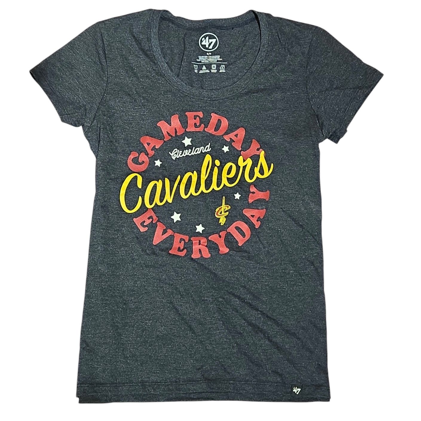 Cleveland Cavaliers Women's Gray 47 Brand Gameday T-Shirt
