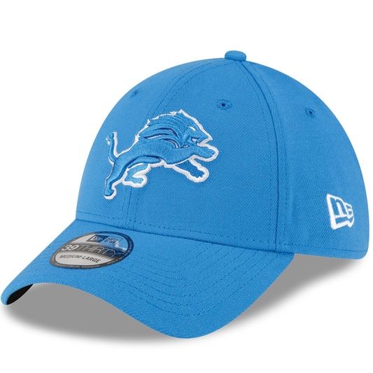 Detroit Lions Men's Blue Team Classic New Era NFL Sideline 39Thirty Stretch Fit Hat