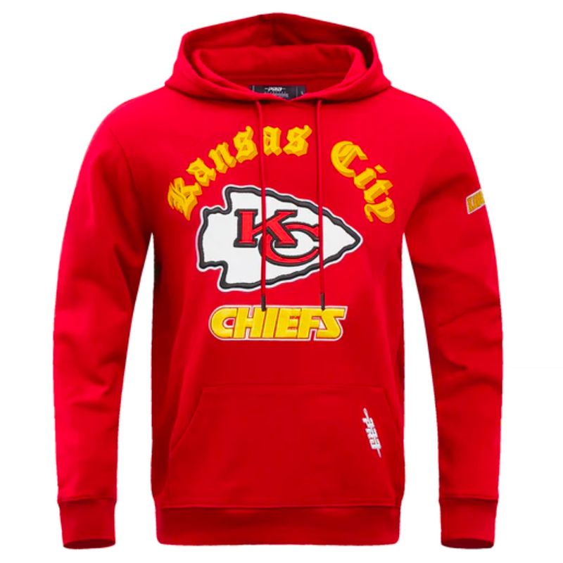 Kansas City Chiefs Men’s Red Old English Fleece Pro Standard Pullover Hoodie