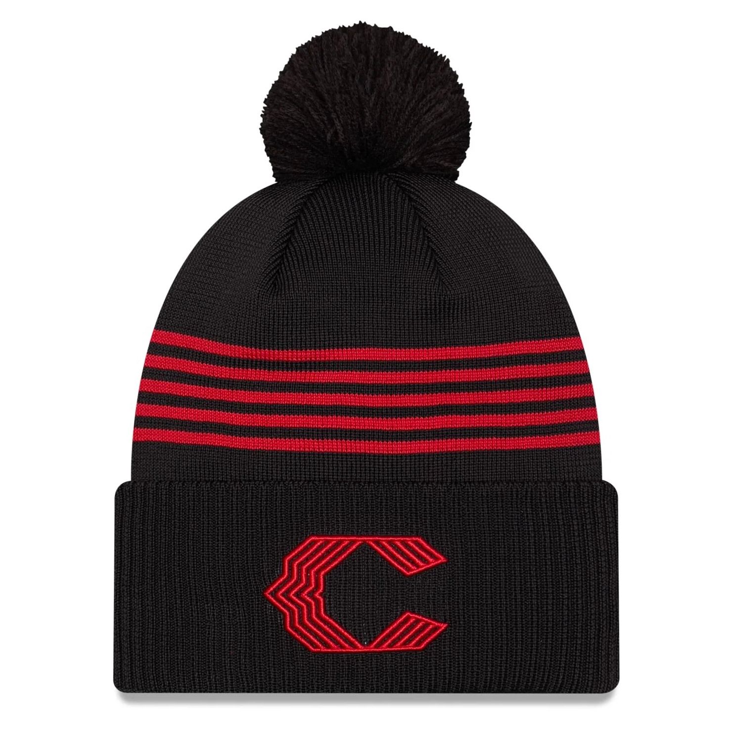 Cincinnati Reds Men's City Connect New Era Cuffed Pom Knit Hat