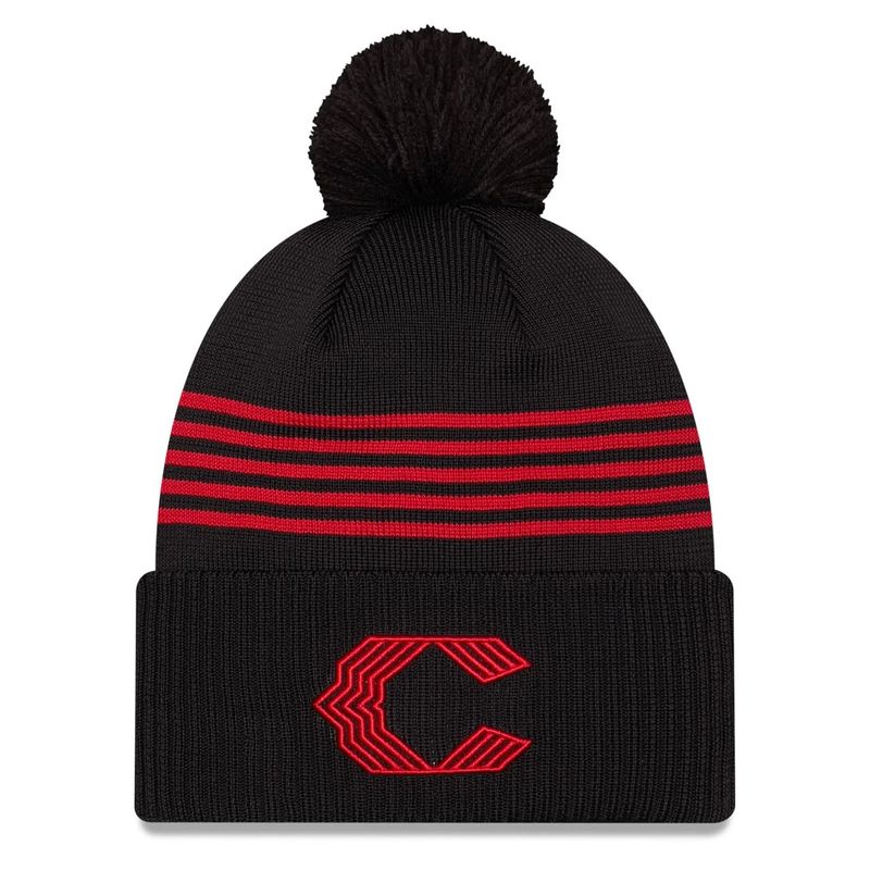 Cincinnati Reds Men's City Connect New Era Cuffed Pom Knit Hat