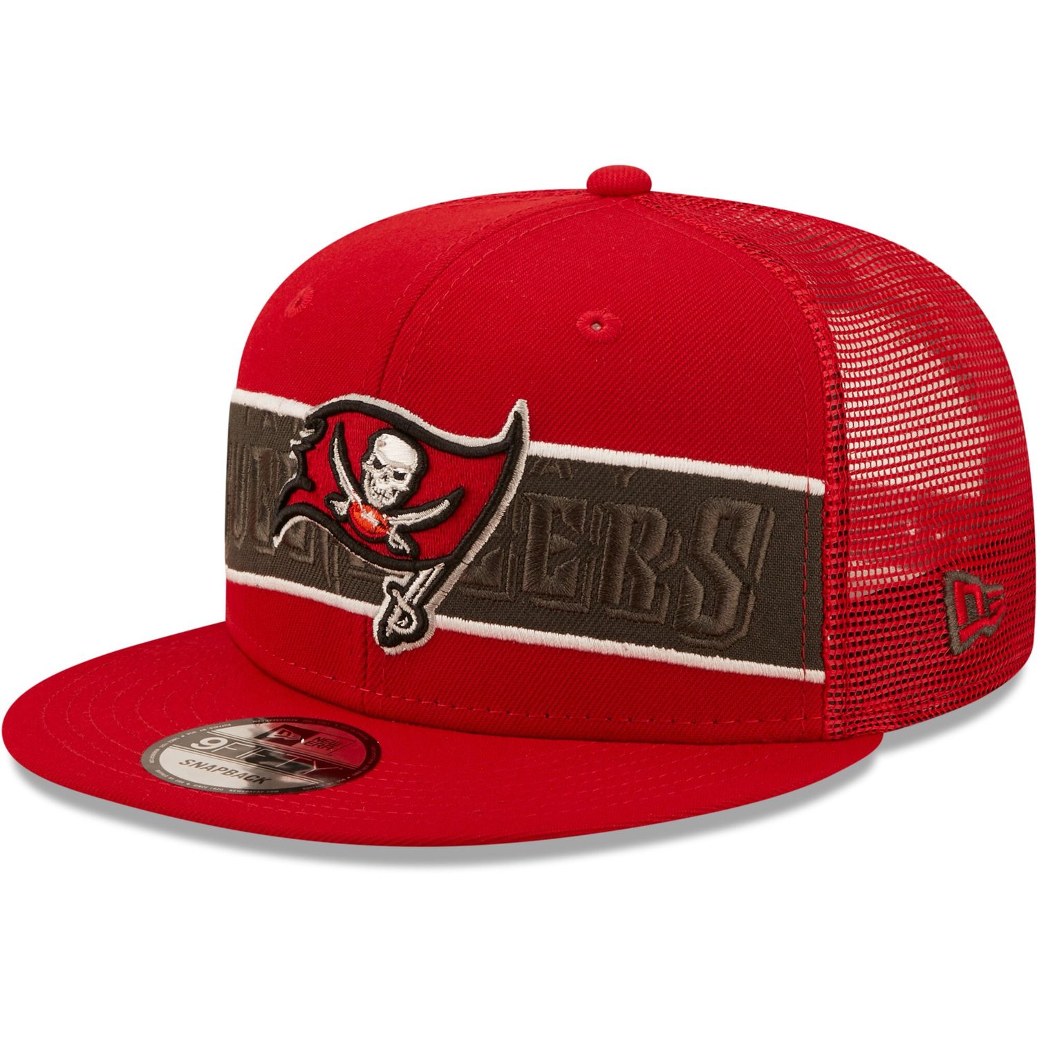 Tampa Bay Buccaneers Men's Red Tonal Band New Era 9Fifty Snapback Hat