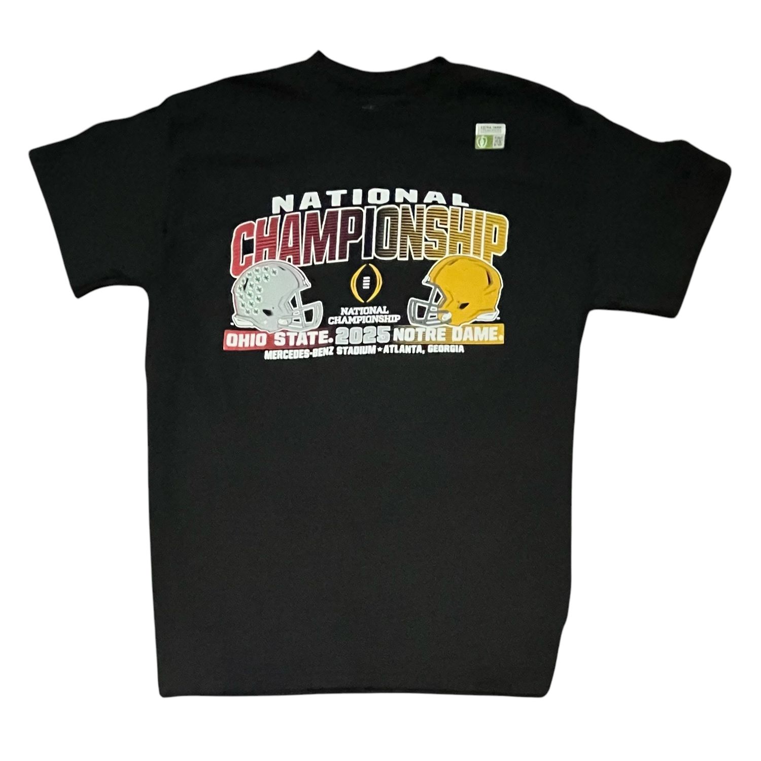 Ohio State Buckeyes vs Notre Dame Fighting Irish Men's Black 2025 National Championship T-Shirt