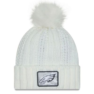 Philadelphia Eagles Women’s 2024 NFL Salute to Service Cuffed Pom Knit Hat