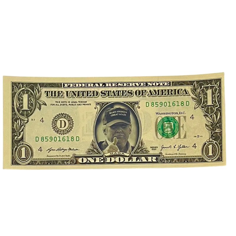 Donald Trump MAGA Famous Face Dollar Bill