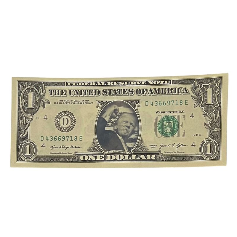 Donald Trump Bulletproof Famous Face Dollar Bill