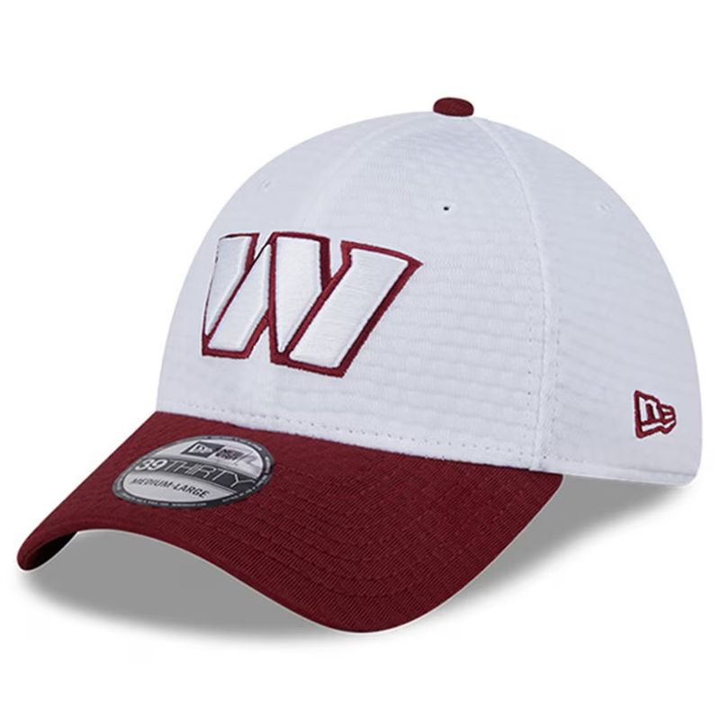 Washington Commanders Men's White New Era 39Thirty 2024 Training Camp Hat