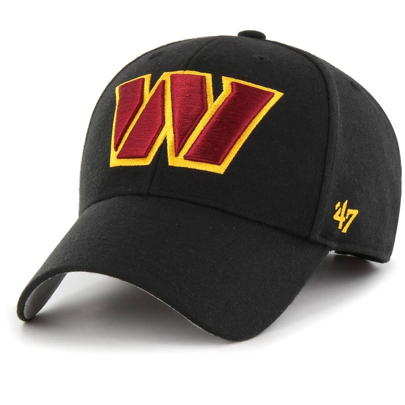 Washington Commanders Men's Black 47 Brand MVP Adjustable Hat