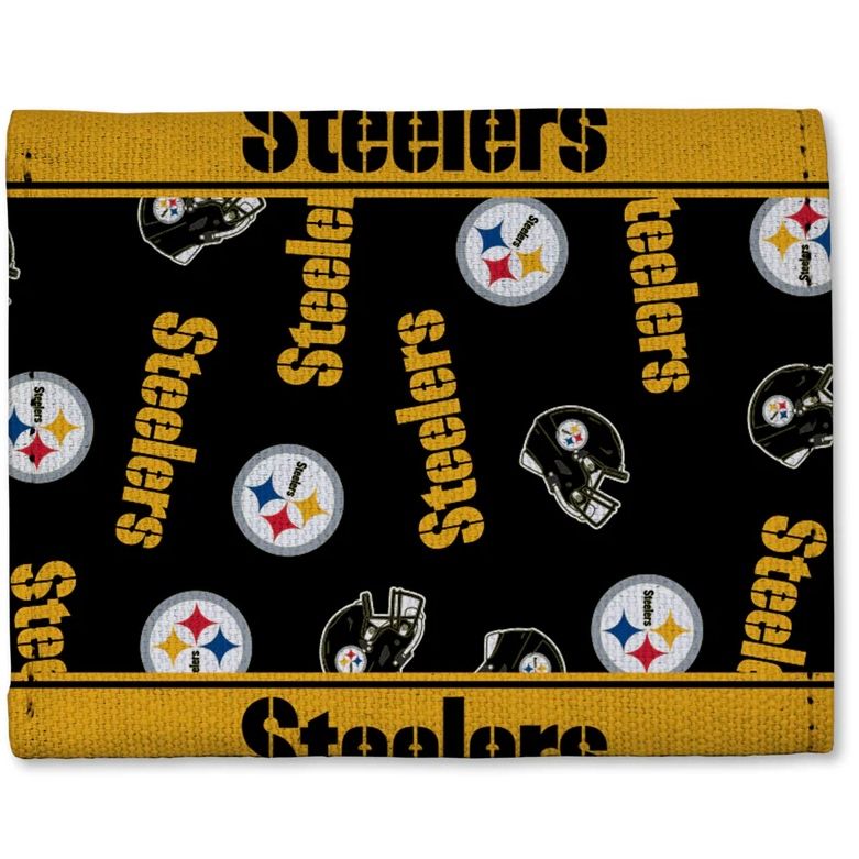 Pittsburgh Steelers NFL Tri-Fold Canvas Wallet