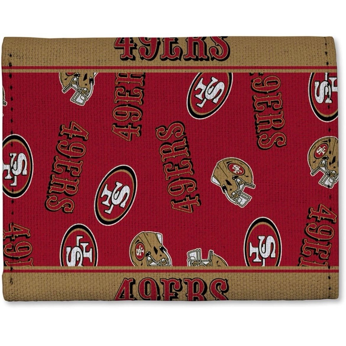 San Francisco 49ers NFL Tri-Fold Canvas Wallet