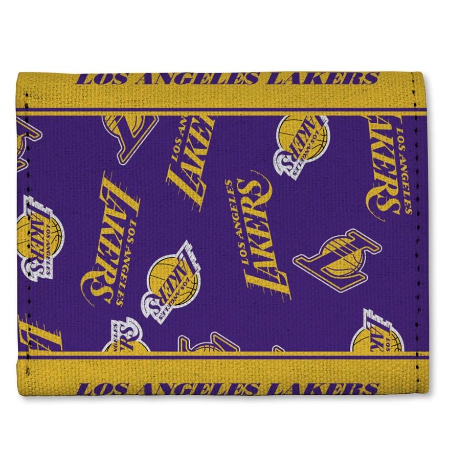 Los Angeles Lakers NBA Tri-Fold Canvas Wallet