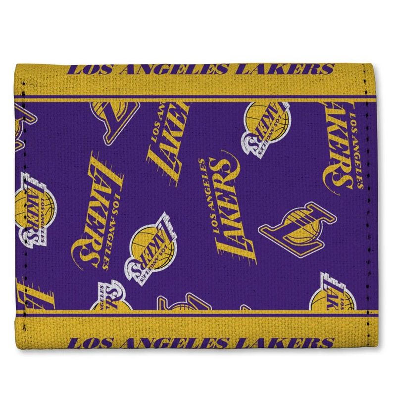Los Angeles Lakers NBA Tri-Fold Canvas Wallet