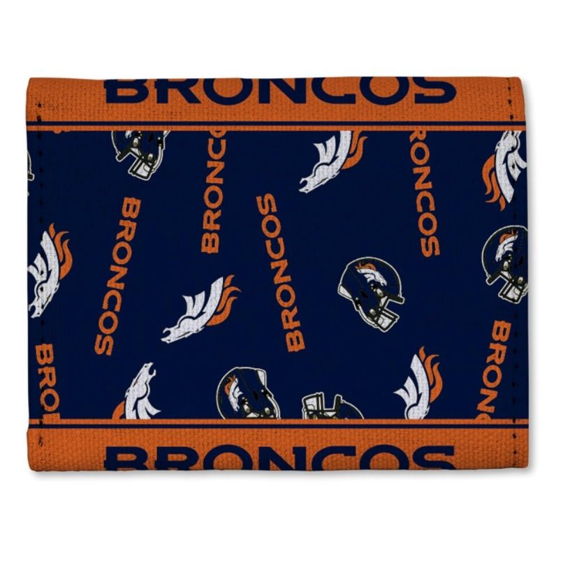 Denver Broncos NFL Tri-Fold Canvas Wallet