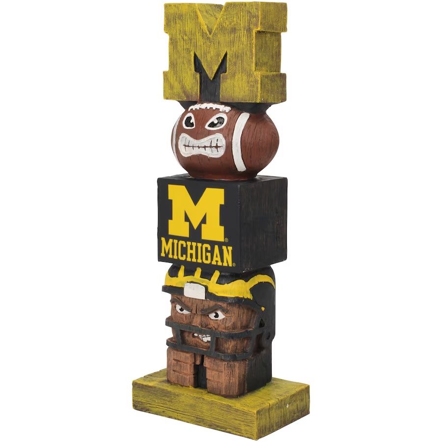 Michigan Wolverines Tiki Totem Team Statue