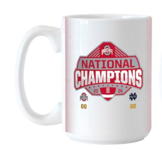 Ohio State Buckeyes College Football Playoff 2024 National Champions 15oz. Ceramic Mug Set