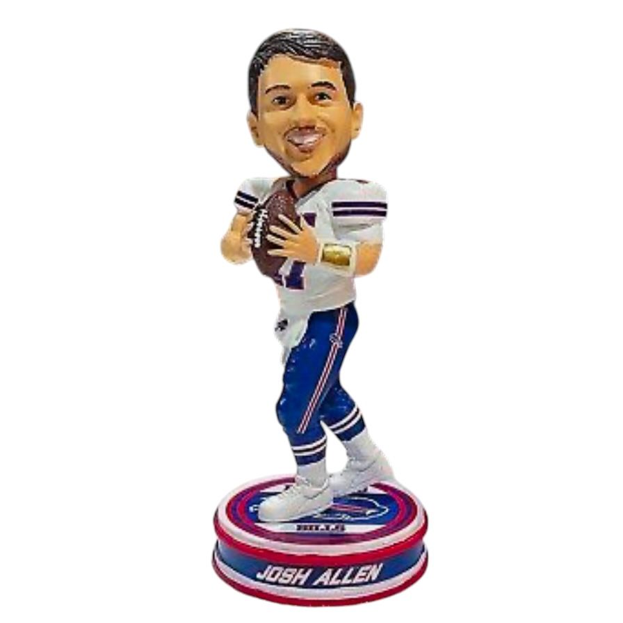Buffalo Bills Josh Allen White Jersey Mafia Base NFL 8" Player Bobble