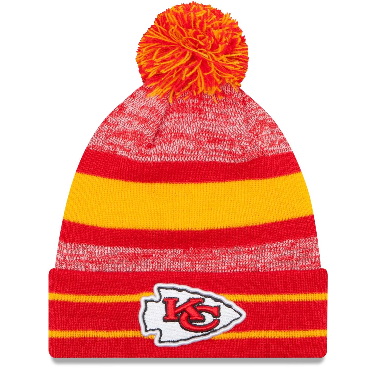 Kansas City Chiefs Men's New Era Cuffed Pom Knit Hat
