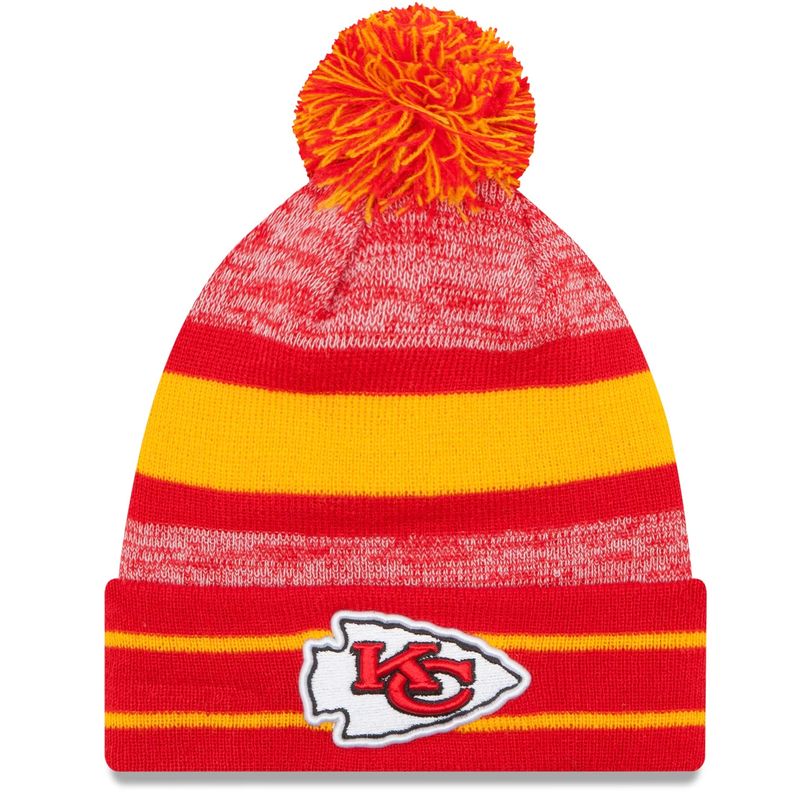 Kansas City Chiefs Men's New Era Cuffed Pom Knit Hat