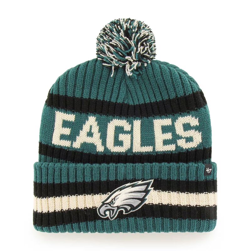 Philadelphia Eagles Men’s 47 Bering Cuffed Pom Knit Hat