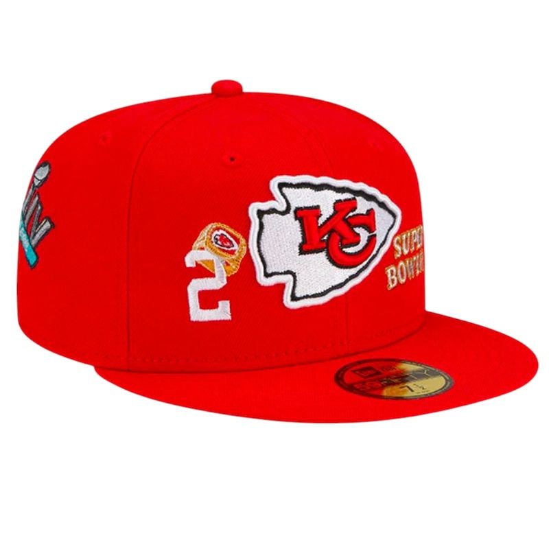 Kansas City Chiefs Men's Red Count the Rings New Era 59Fifty Fitted Hat