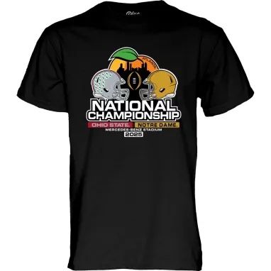 Ohio State Buckeyes vs Notre Dame Fighting Irish Men's Black 2025 National Championship T-Shirt