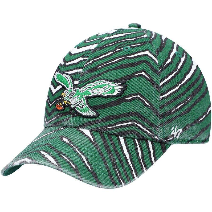 Philadelphia Eagles Men’s Kelly Green Zubaz Historic 47 Brand Clean Up Adjustable Hat