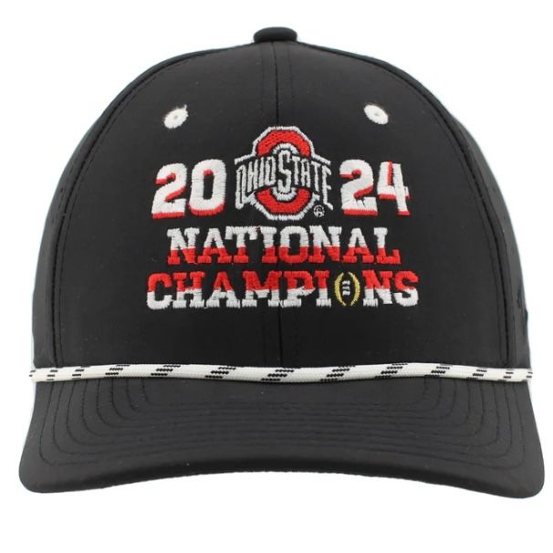 Ohio State Buckeyes Men’s 2024 National Champs Black Rope Hat