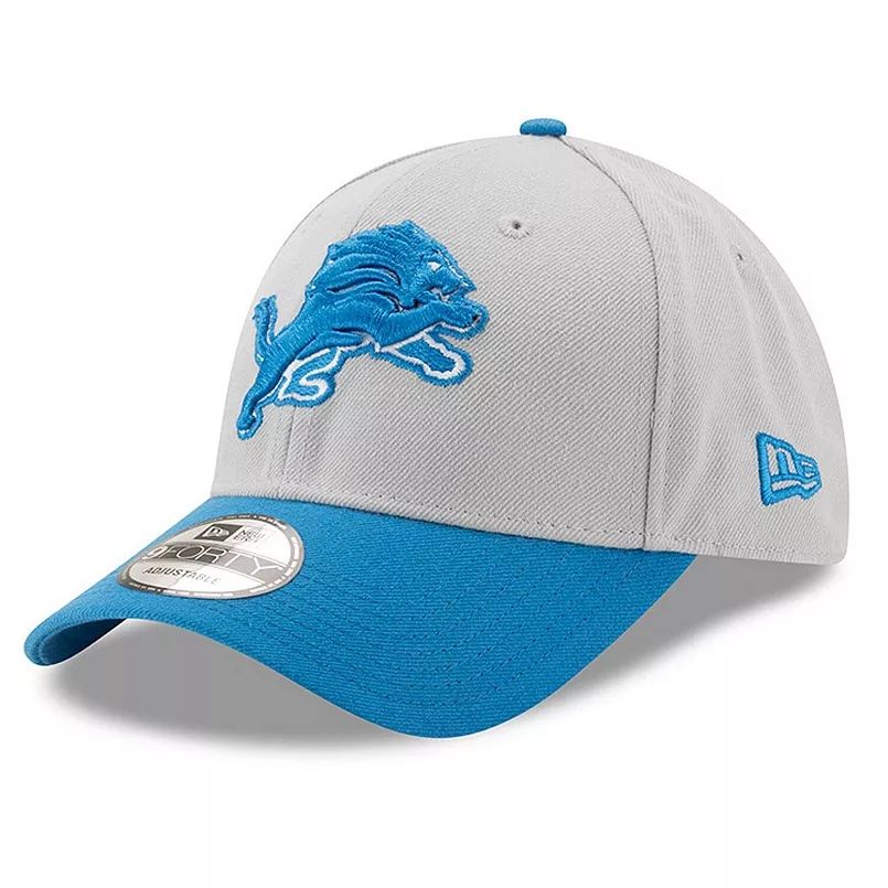 Detroit Lions Men's Gray New Era 9Forty Adjustable Hat