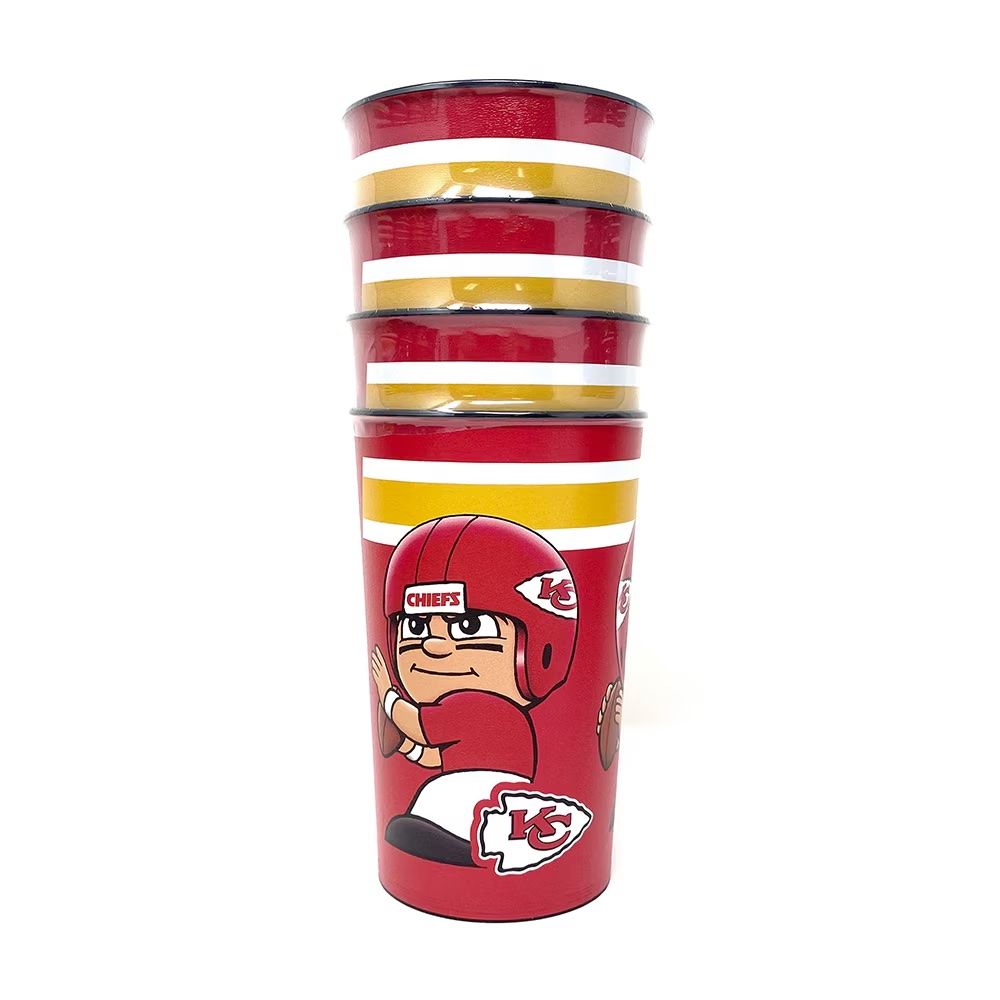 Kansas City Chiefs 22oz Plastic Drinking Party Cup Set