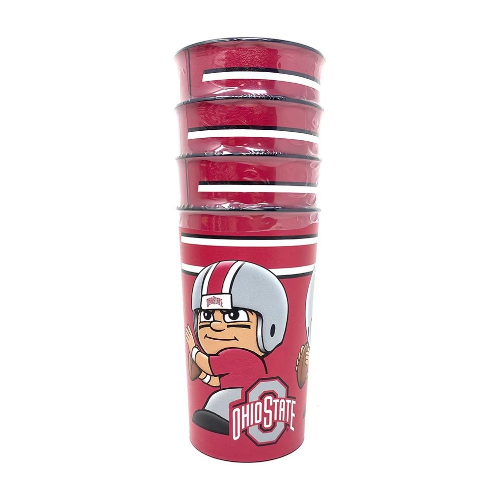 Ohio State Buckeyes 22oz Plastic Drinking Party Cup Set
