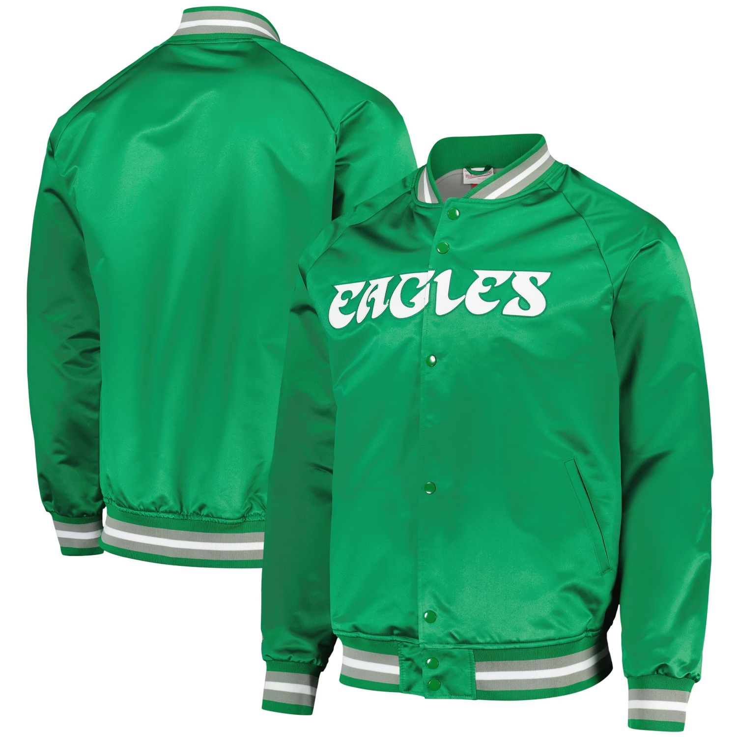 Philadelphia Eagles Men’s Mitchell & Ness Lightweight Satin Full-Snap Jacket