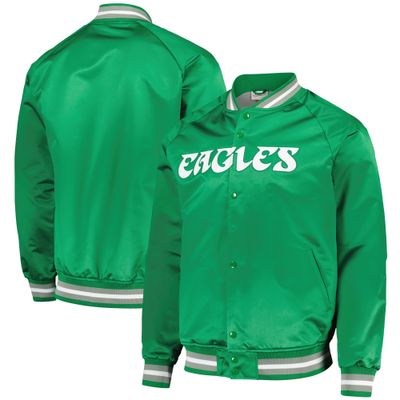 Philadelphia Eagles Men’s Mitchell & Ness Lightweight Satin Full-Snap Jacket